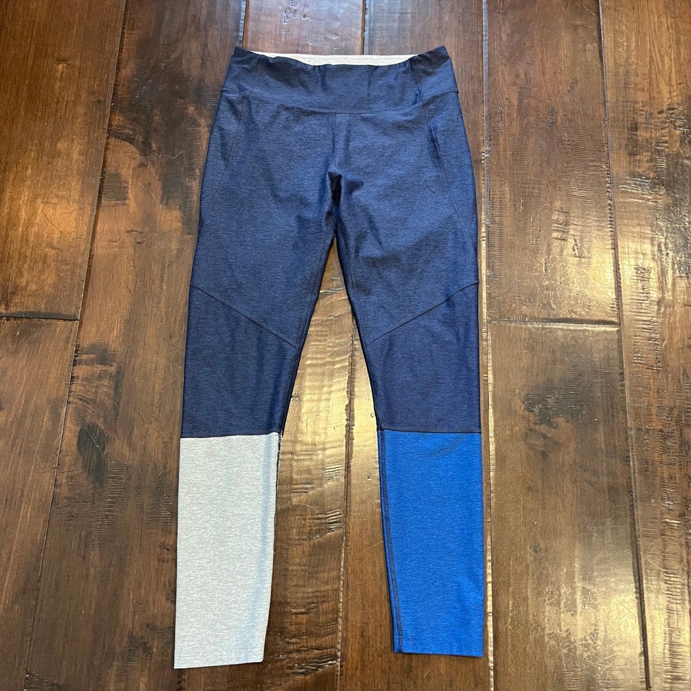 Outdoor Voices 7/8 Springs Leggings Blue Grey Colorblock TechSweat Womens Medium